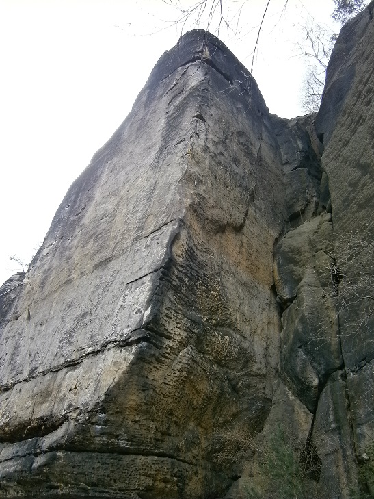 Blick in die "Sonnenwendfeier". Rechts die Verschneidung von "Dieters Weg".